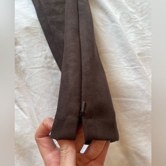 Brown Suede WORN 1X Banana Republic 00P Skinny Tailored Stretch Pants 🍁🍂 - Picture 6 of 14